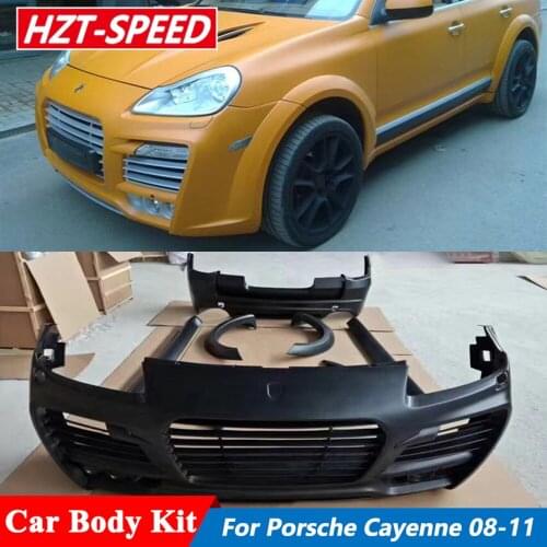 Unpainted FRP Front and Rear Bumper Side Skirts Fender Flares Car Body Kits For Porsche Cayenne Modify to Taylor Yat 2008-2011