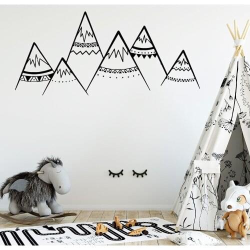2019 New tribal Mountains Wall Decals For Home Decor Kids Rooms Diy Home Decoration Sticker Mural Pvc