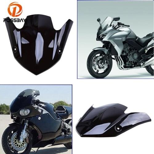 POSSBAY Black ABS Front Motorcycle Windshield Windscreen Fit for Kawasaki Z1000 2015-2016 Scooter Wind Protecter