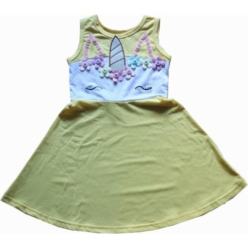 Girl Dress Unicorn 2020 New Summer Fancy Princess Party Cosply Cotton SunDress for Girls Clothes 1-10 Years