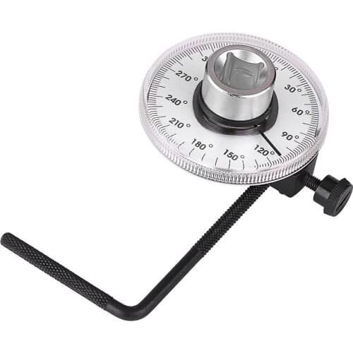 360 Degree Angle Torsion Angle Gauge Adjustable Drive Angle Torsion Wrench Measure Car Gauge Tool Set fits 1/2" Dr. tools