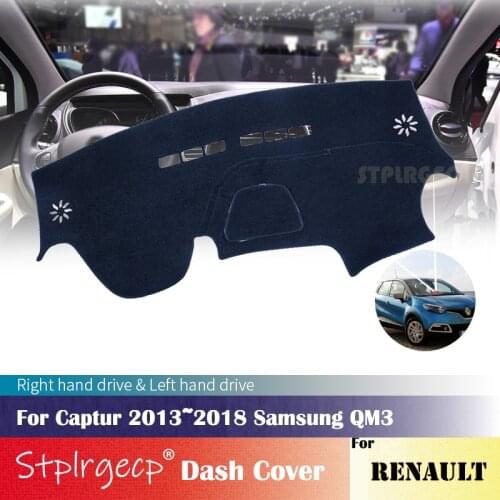 For Renault Captur 2013~2018 Samsung QM3 Anti-Slip Dashboard Cover Protective Pad Car Accessories Sunshade Carpet 2014 2015 2016