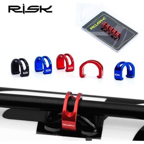 RISK Bike Bicycle Aluminum Alloy C-Type Buckle U Shaped Snap Clamp Shift Disc Brake Cable Hydraulic Hose Frame Organizer Clip
