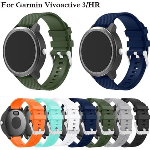 Silicon Watchband Strap for Garmin vivoactive 3 vivomove HR Forerunner 645 Smart Watch Band Bracelet Sport Replacement Wristband