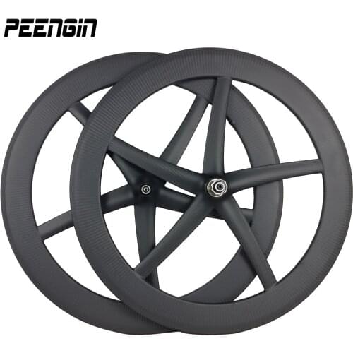 Carbon bicycle five spoke starfish track single speed wheelset 5 spoke bike road wheels road cyclocross/train triathlon bicycle