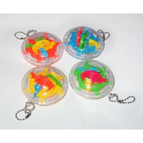 100pcs 3D Magic Maze Ball 30 Levels Intellect Ball Rolling Ball Puzzle Game Brain Teaser Learning Educational Toys Orbit Game