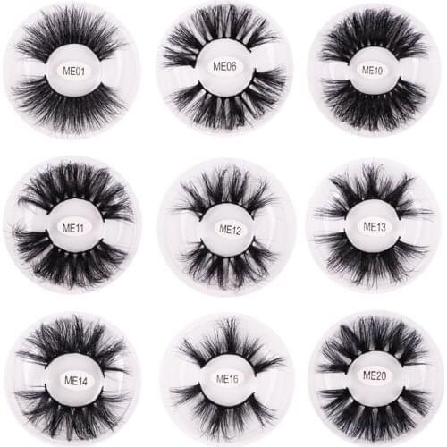 1 Pair 25MM Thick Fluffy Mink Lash Bulk 3d False Strip Eyelashe Makeup Set Lashes Wholesale High Quality Cosmetic For Female