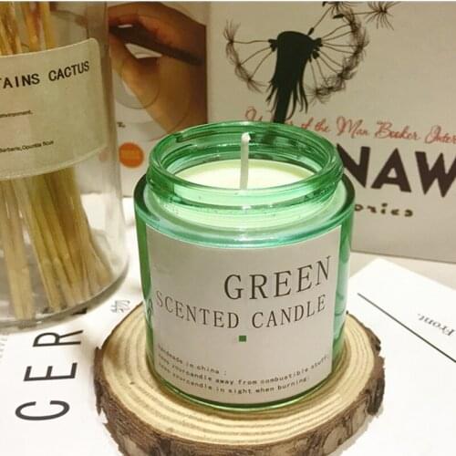 100ml Small Glass Jar Aromatherapy Candle Cup Soy Wax Long Lasting Scented Candle with Gift Box Home Decoration Accessories