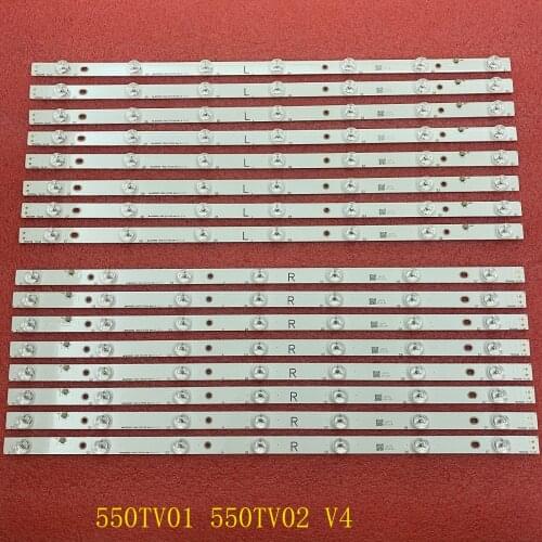 16pcs/set LED Backlight bar for Panasonic TX-55AX630B TX-55AX630E 550TV01 550TV02 V4