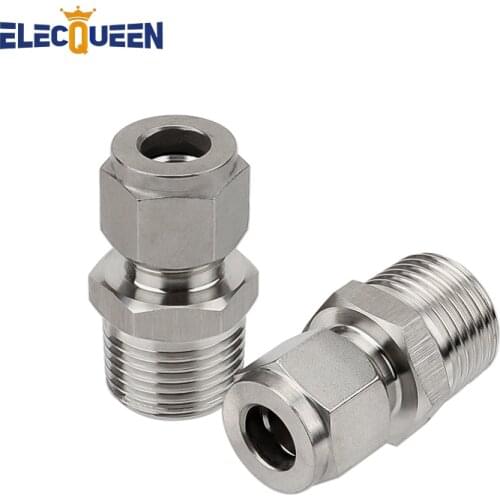 2 Pcs Pipe Plug,SS 304 Straight Conversion Adapter Fittings,1/2 '' Pipe Fittings, 3/8'' Tube Connectors for Immersion Chiller