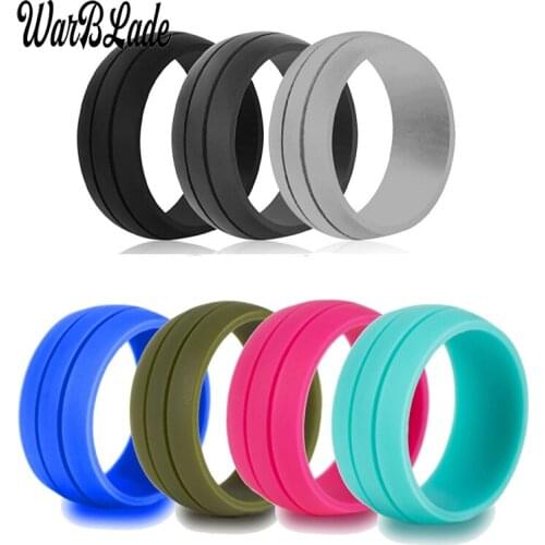 7pcs/set Hypoallergenic Crossfit Flexible Rubber Rings 8mm Food Grade FDA Silicone Finger Ring 6-12 Size For Men Women Jewelry