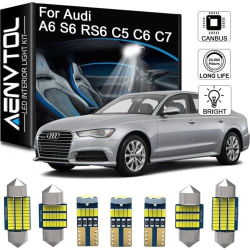 Seker Canbus Interior LED Light For Audi A6 S6 RS6 C5 C6 C7 Sedan Avant Vehicle Inside Part Map Dome License Plate No Error Lamp