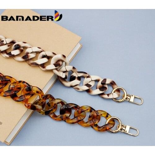 Acrylic Resin Thick Chain Contrast Retro Manual Bag Chain Fashion Leopard Pattern Bag Decoration Chain Acrylic Resin Bag Strap