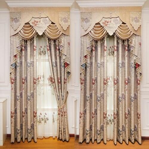European and American high-quality custom-made high-precision embossed luxury curtains kitchen curtains with guaranteed quality