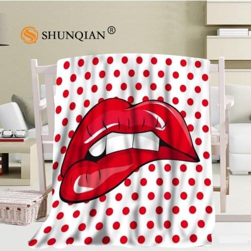 Hot Sale custom Boom Kiss Pop Art Blanket Manta Falafel Blanket Sofa/Bed/Plane Travel Bedding 56x80inch 50X60inch 40X50inch