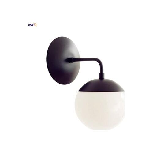 IWHD Nordic Modern LED Wall Lights Fixtures Living Room Bathroom Mirror Light Glass Ball Wall Lamp Beside Sconce Home Lightin g