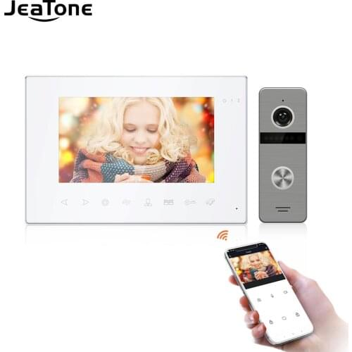JeaTone 7'' Wifi Tuya Video Door Phone Intercom for home with Multi-language+Remote APP Control+Motion Detection + Double unlock