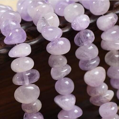Joanlyn Natural Light Purple Jade Beads Lavender Color Jade NOT Dyed 7x10mm Irregular Shape 15 Inch Strand JA84