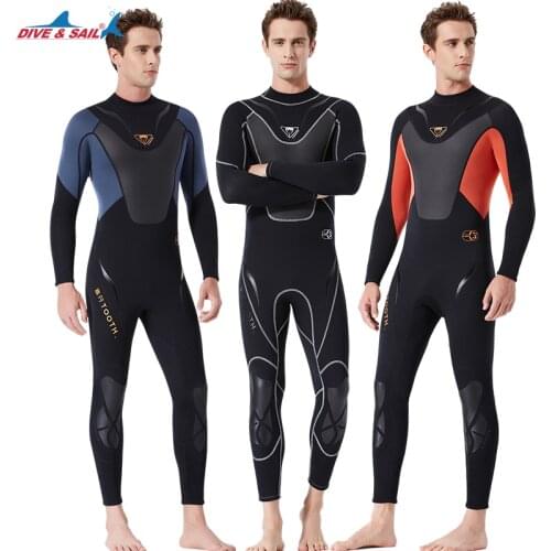 Manufacturer wholesale new 3 mm diving suit mens wet one-piece warm snorkeling suit long sleeve cold proof surfing winter swims