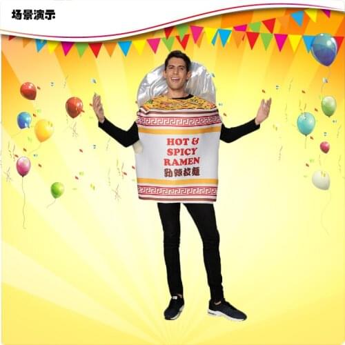 Halloween Costume For Kids Birthday Party Halloween Adult Stage Party Dress Funny Food Instant Noodles Cosplay Costume SL2244