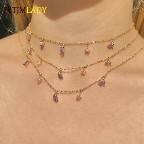 Fashion Women Jewelry Cute Lovely Bear Hug And Friends Sweet Dreams Drop Choker Necklace 2021Valentines Day Gift For Girlfriend