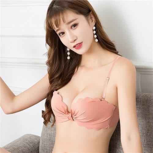 Fashion half cup wedding bra spring and summer seamless sexy bra underwear small chest student girl push up bra for small breast