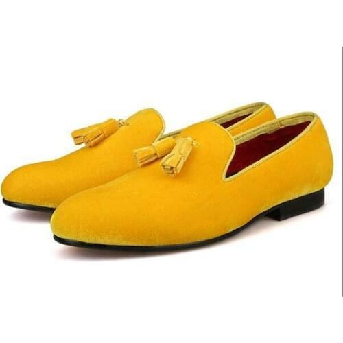 Mens Shoes Oxfords Wedding Velvet Leather Formal Tassel Dress Loafers Mocassin Homme Driving Suede Leather Plus Size 6Colors