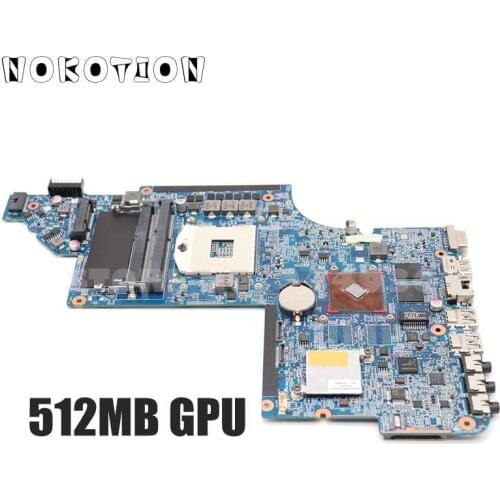NOKOTION 641484-001 659998-001 659147-001 For HP Pavilion DV6 DV6-6000 Laptop Motherboard 48.4RH09.021 DDR3 HM65 512MB GPU