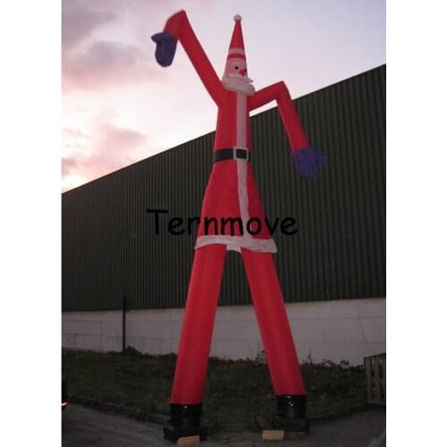 Christmas air tube man for advertising,Inflatable santa air dancer with two tube air dancing dance wind tube man