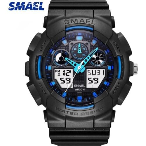 SMAEL Luxury Brand Mens Watches Analog Digital Sports Watch Men Army Military Wrist Watch Man Quartz Clock erkek kol saati
