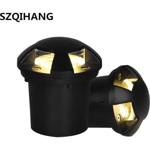 Led Undergroud Lamps 6W LED Recessed Floor Deck Light 12V 85-265V Waterproof Garden Buried Spot Step flooring Inground Lighting