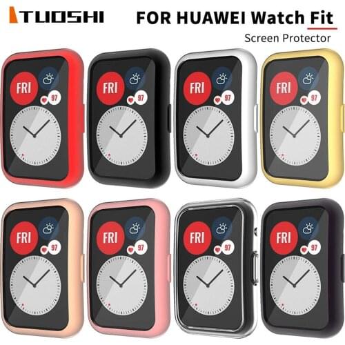 For Huawei Fit Watch Case for Huawei Watch Fit Cover Ultra Slim Full Screen Protector Smartwatch Protective Bumper Shell