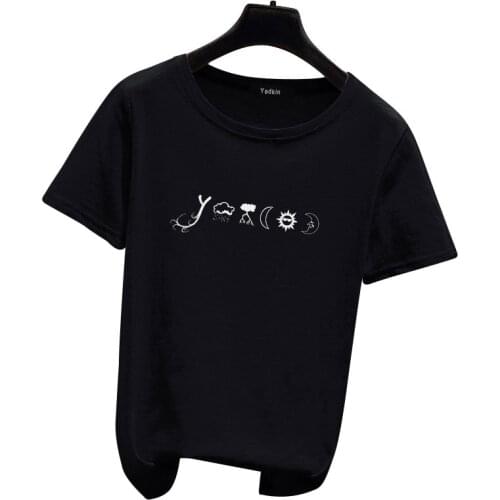 High quality soft casual breathable Classic Cotton summer short sleeve womens T-shirt