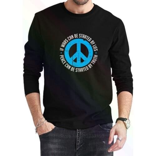 Wikileaks Assange Quote Peace By Truth Logo T-Shirt 2021 Newest Summer Mens Long Sleeve Popular Tees Shirt Tops Novel Unisex
