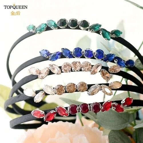 TOPQUEEN FG03 Baroque Multi Color Diamond Headband for Woman 2020 New Design Hair Accessory for Woman Drill Hair Bands FG03