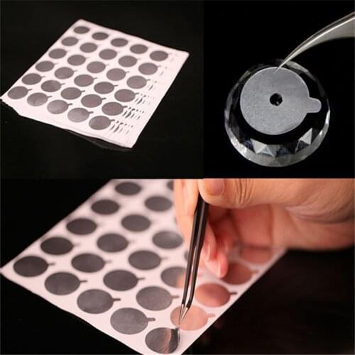 10PCS/Pack Silver Adjustable Holder Pallet Adhesive Stickers For Grafted Eyelash Extension Set Make-Up Tool