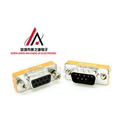 2PCS DB9 DB9 cross RS232 adapter DB9 serial male to female cross connector 9-pin COM adapter