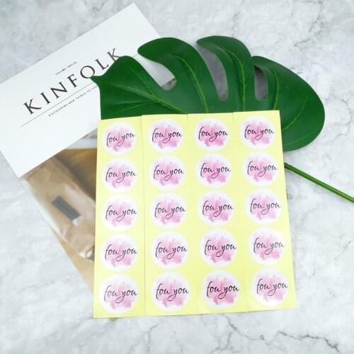 3.5CM Baking Round Self-Adhesive Decoration Gift Box Biscuit Packaging Toast Bag Seal Stickers Thank You Label Cake Sticker DIY