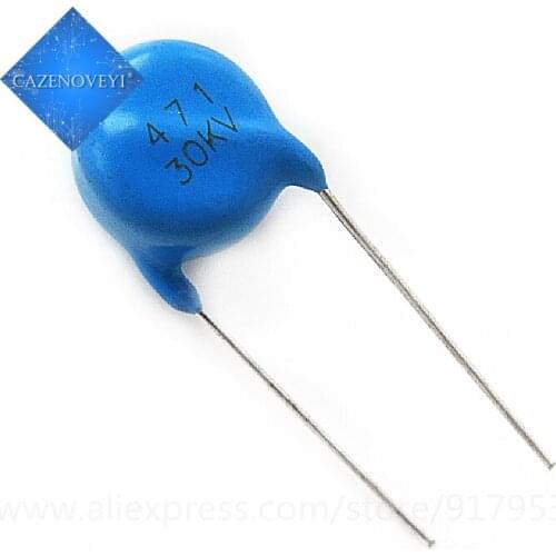 5pcs/lot High voltage ceramic capacitors 30KV 471 30KV 471K In Stock