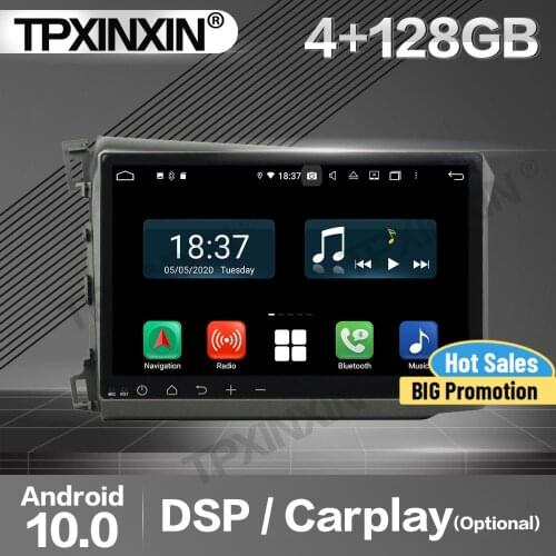 128G Carplay Car Radio 2 Din Stereo Receiver Android 10 For Honda Civic 2012 GPS Player Audio Recorder Head Unit