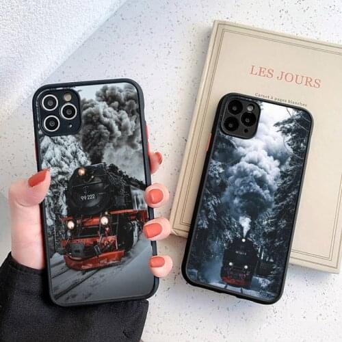 Train Railway Track Phone Case matte transparent For iphone 7 8 11 12 plus mini x xs xr pro max cover