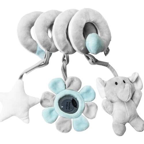 Baby Bed Hanging Toy Rattle Cart Pendant Interactive Early Education Tool for 0-3 Years Old