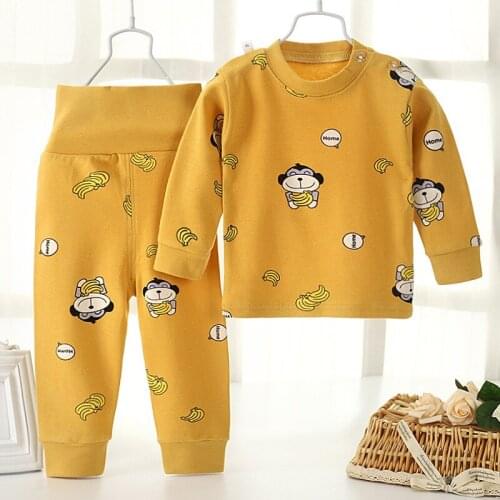 Baby Kids Pajamas Sets Cotton Boys Sleepwear Suit Autumn Girls Pajamas Long Sleeve Pijamas Tops+Pants 2pcs Children Clothing