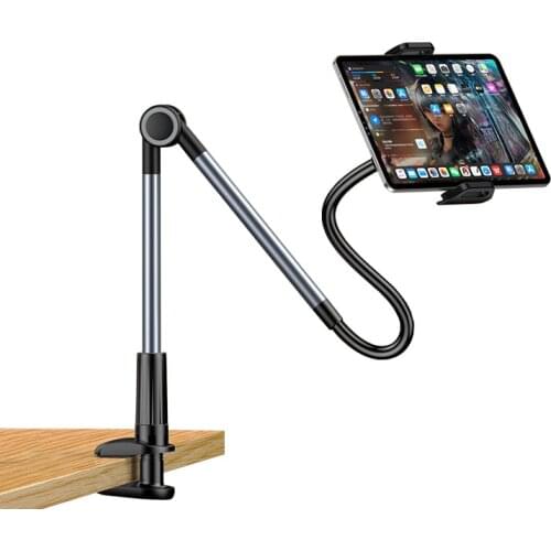 Long Arm Adjustable Tablet Phone Holder for Ipad Pro 12.9 Desktop Lazy Bed Tablet phone support Clip Stand For iPhone x 11 Mount