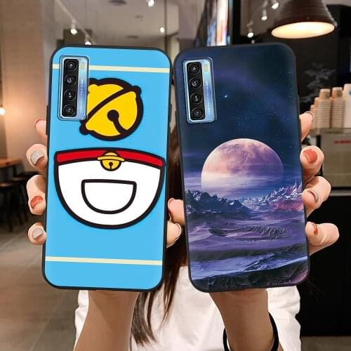 For Girls Waterproof Phone Case For TCL 20S/20 5G/20L/20L+ Black Case Original TPU For Man Durable