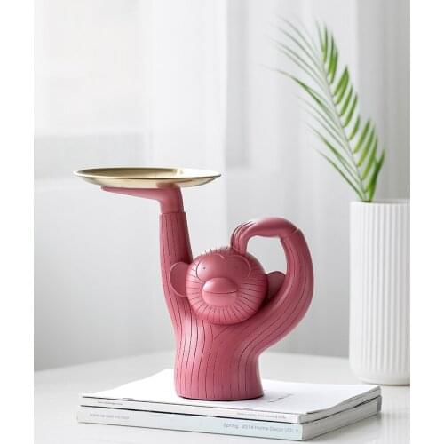 Etro Nordic Style Home Decoration Tv Cabinet Key Storage Box Decoration Small Monkey Doll Decoration