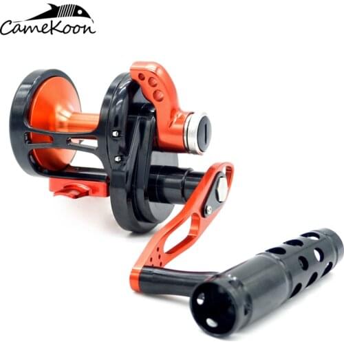 CAMEKOON Overhead Boat Trolling Fishing Coil Max 35KGs Drag Slow Jigging Full Metal Reel 9+2 BBs Deep Sea Big Game Fishing Wheel