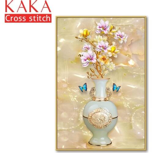 Cross stitch kits,Embroidery needlework sets with printed pattern,11CT-canvas for Home Decor Painting,Flowers Full NCKF293