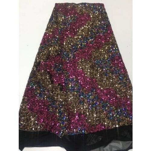 New Design African Lace Fabric For Wedding Dress High Quality French Lace Fabric With sequins Fashion Nigerian Lace Fabric