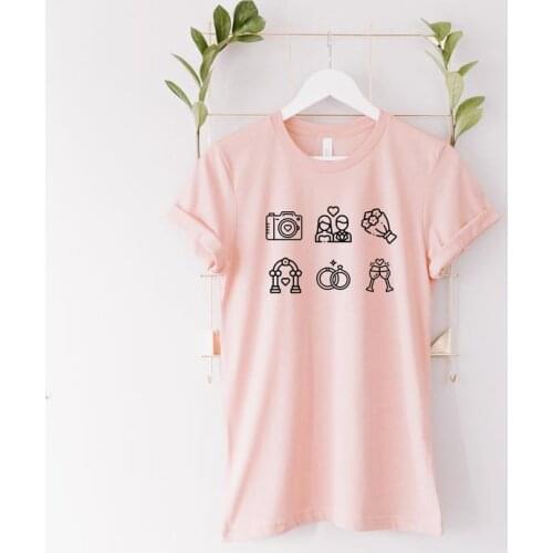 Bachelorette Party Bridal Party Bridesmaid Shirt Fashion 100% Cotton Streetwear O Neck Female Clothing Plus Size Casual Shirts